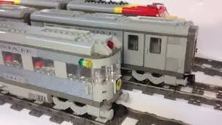 LEGO 10022 Santa Fe Passenger Train Cars II Dining, Sleeping, Observation- 9V trains from 2002
