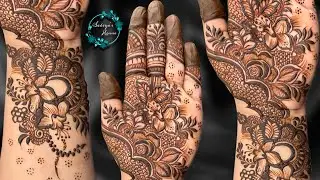 Very Beautiful Semi Bridal Mehndi Design | Latest Indian Mehndi Design Tutorial | Wedding Mehendi