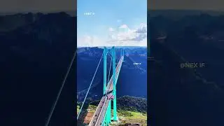 China&rsquo;s Highest Suspension Bridge625m Above😱#EngineeringMarvel #ChinaInfrastructure #Shorts #nexif