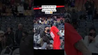 Glorilla & her man Brandon Ingram share a kiss at his game 😍