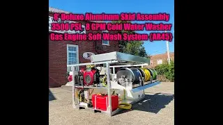 BIGFOOT: 8&rsquo; Deluxe Aluminum Skid Assembly - 3500 @ 8 GPM Cold Washer & Gas Engine Soft Wash System