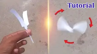 How to make Flying Paper Helicopter Origami very easy steps