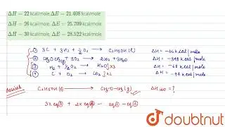 Теплота образования C_(2)H_(5)OH(l) составляет -66 ккал/моль. Теплота сгорания CH_(3)OCH_...