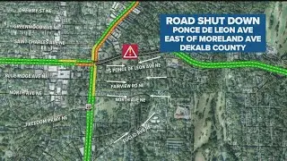 Traffic Alert: Ponce De Leon Ave. East of Moreland Ave. DeKalb Co.