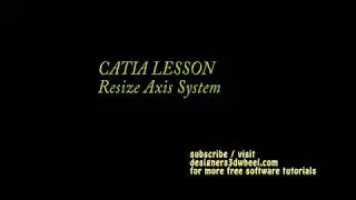 CATIA - resize axis system