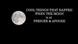 THE MOON'S EFFECTS ON EARTH
