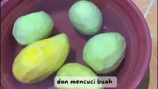 Tutorial membuat salad buah dan es lumut mangga yang enak - Bazar edupreneurship