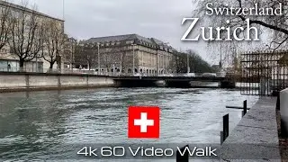 4k walk in Zurich | Bahnhofstrasse - Park Platzspitz | Z&uuml;rich, Switzerland | Travel Videos 4k 60p
