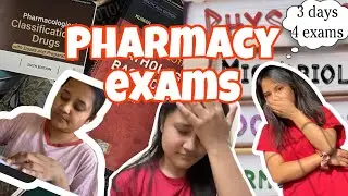 3 days 4 exams |life of a pharmacy student 😒😅😅