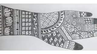 Full Hand Bridal Mehndi Design | Simple Bridal Mehndi Designs | Pencil Mehndi Design | Mehndi Design