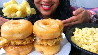 Donut KFC Sandwiches & Mac N Cheese Mukbang | Food Craver Asmr