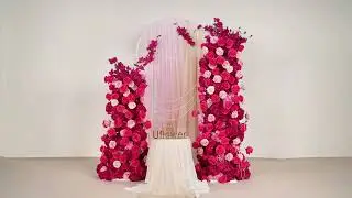 DIY Wedding Floral Arch in Red Rose