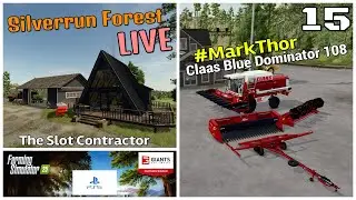 Silverrun Forest LIVE with Claas Dominator 108 #MarkThor / Ep 15 / FS25 / PS5 / RustyMoney
