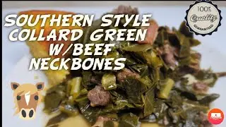 How to Cook Collard Greens and  Neck Bones...(How to cook collard greens)
