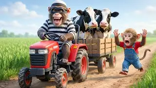 Baby monkey Bon Bin fishing runner duckling cat crocodiles Transfiguration Animal Islands