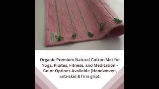 Organic Premium Natural Cotton Mat for Yoga, Pilates, Fitness, and Meditation | Short | Yoga Kargha