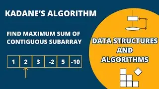 Kadane's Algorithm | Data structures and Algorithm | Find max sum of contiguous sub array