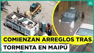 Comienzan arreglos tras extrema tormenta en Maipú: más de 500 casas afectadas