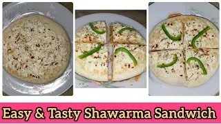 Tasty and Easy Cheesy Shawarma Sandwich Recipe by Food and Fun with Jiya | Pizza Sandwich Recipe