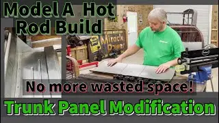 Model A Ford coupe trunk inner panel modifications to gain wasted trunk space!. Hemi Hot Rod Build!