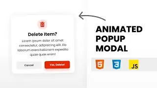 Create a Popup Modal using HTML CSS & JavaScript