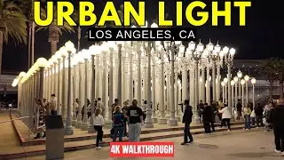 Urban Light at LACMA Walkthrough |  Los Angeles 4K