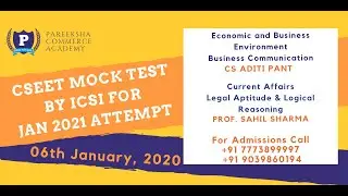 CSEET MOCK TEST JAN 2021 | TEST SERIES | HOW TO SCORE GOOD IN CSEET | AIR STRATEGY | CALL 7773899997