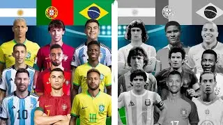 OLD Portugal Brazil Argentina 🆚 NEW Portugal Brazil Argentina 💪 Trio Comparison 🔥