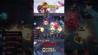 HYPER WANWAN DAMAGE ITEM ~ 100% HP COMANDER | MAGIC CHESS MOBILE LEGENDS #shorts #wanwan #magicchess