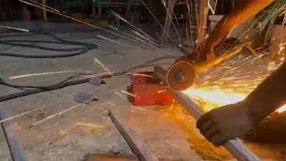 Cutting Iron MS Box Angle with Angle Grinder | Machine Tools in Action | Mechanic's Life
