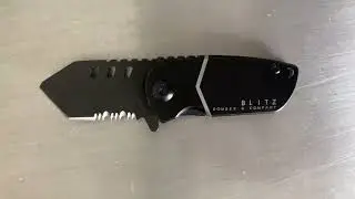 BLITZ Tanto Blade Pocket Knife Demo - Bomber and Company