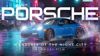 PORSCHE 911. Wanderer of the night city. [AI SHORT  FILM]
