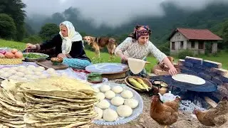 IRAN Daily Village Life | Cooking Crispy Chicken Meatballs in Tandoor