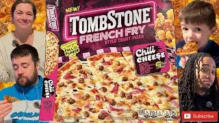 NEW! TombStone - FRENCH FRY - Style Crust Pizza - Chili CHEESE! Taste Test & Review!