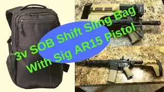 3V Gear SOB Shift Urban Sling Bag w/ Sig Sauer AR15 Pistol