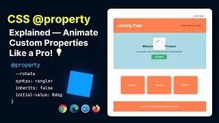 CSS @property Explained &mdash; Animate Custom Properties Like a Pro! 💡 #tutorial #css #htmlcss