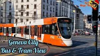 Geneva City Tram & Bus 8K HD Video