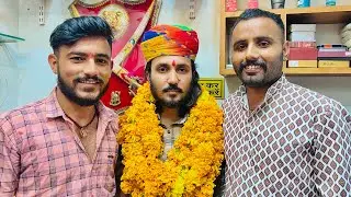 छोटू सिंह रावणा का दुकान पधारने पर स्वागत किया गया/ छोटू सिंह ने बांधा बाड़मेरी साफ़ा/ badmeri safa