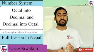 Computer | Number System | Octal Decimal Conversions |Utsav Siwakoti | Virtual School Nepal