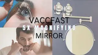 VaccFast 5X Magnifying Mirror | Ideal for Shaving and Makeup | No need to drill!