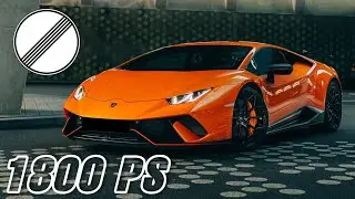 1800 PS Lamborghini Huracan Performante TWIN TURBO | 100-370 Km/h TOP SPEED ON AUTOBAHN!