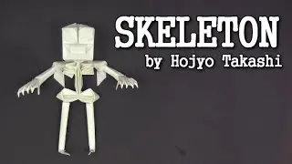 How to assemble origami skeleton by Hojyo Takashi  - Yakomoga Origami tutorial