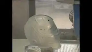 CMS Speedy 5 axis Waterjet trimming - composite motorcycle helmets