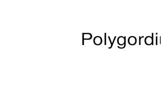 How to pronounce Polygordius