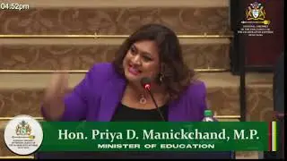 Budget 2024 debate presentation by Minister of Education, Priya Manickchand.