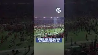 UMD Terps celebrate a huge win against USC