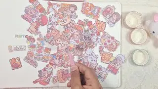 Kawaii sticker decorating❤️beautiful sticker decorating blog😍❤️ asmr journal sticker decorating🥰