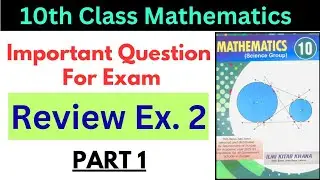 10th Class Mathematics Review Exercise 2 chapter 2 Question 2 Part i ii iii iv.