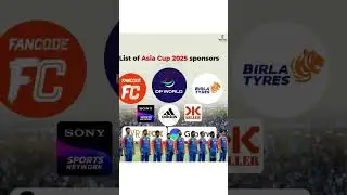 Asia Cup 2025 Sponsors Revealed 🏆🔥 | Big Brands in Cricket Sponsorship #AsiaCup2025 #Cricket