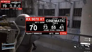 Arc Raiders: RX 9070XT 16GB + Ryzen 7 9800X3D 4K 2160p CINEMATIC FSR Q #arcraiders
